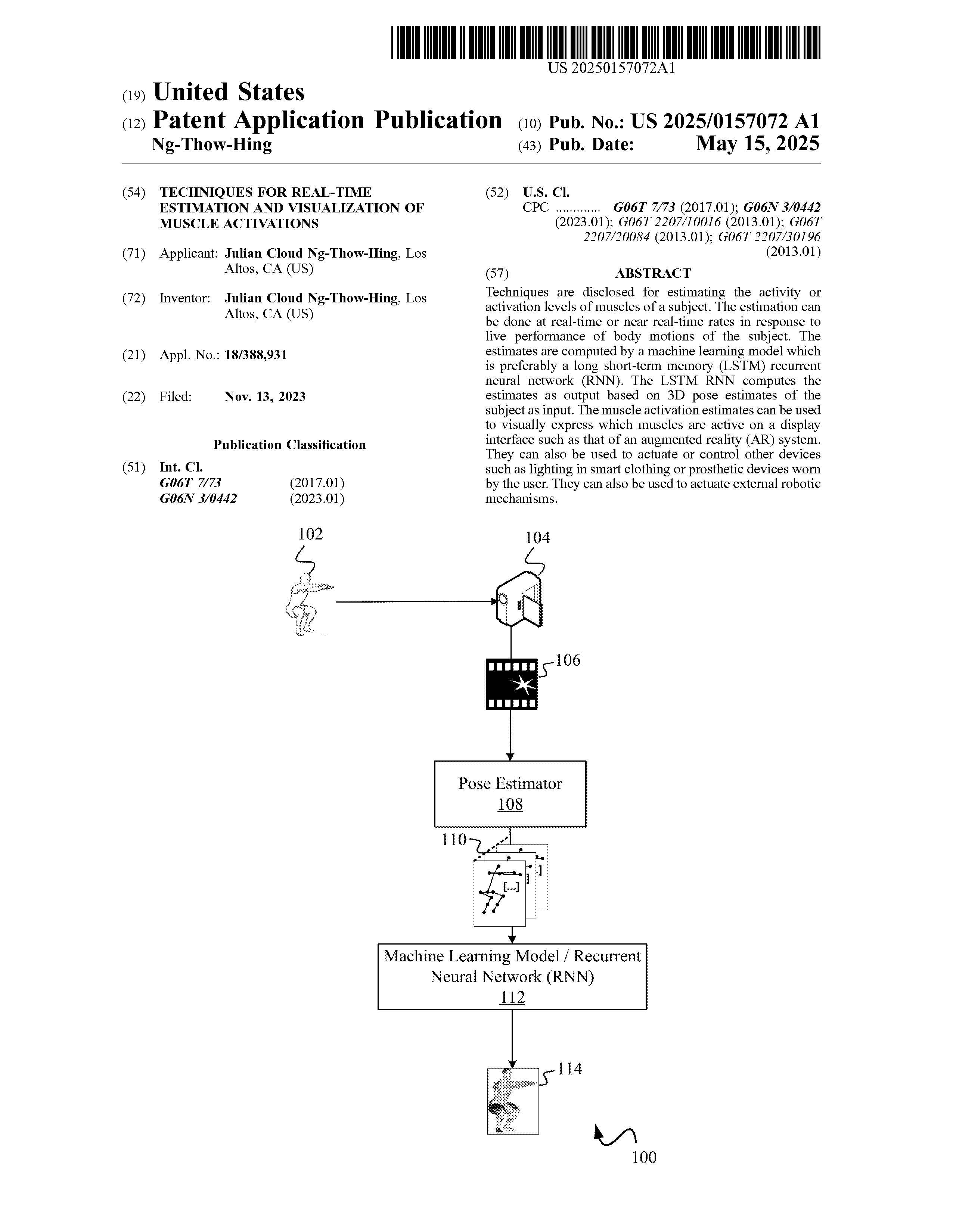 Techniques for Real-Time Estimation and Visualization of Muscle Activations